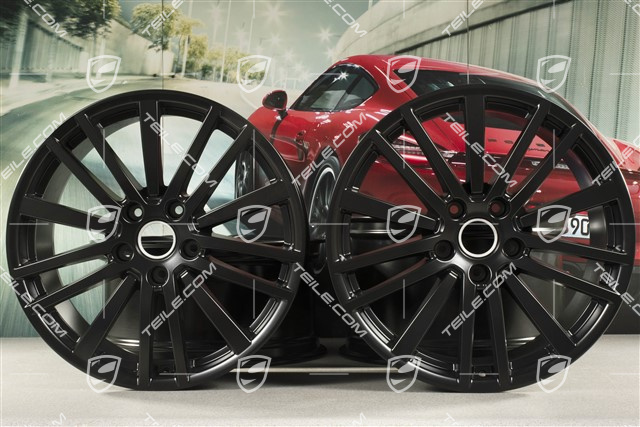 20" Felgensatz Panamera Design / GTS, 9,5J x 20 ET71 + 11,5J x 20 ET68, schwarz seidenmatt