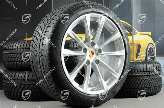 19" Boxster S koła zimowe komplet, felgi 8J x 19 ET57 + 10J x 19 ET45 + NOWE opony zimowe Continental WinterContact TS 830P 235/40 R19 + 265/40 R19