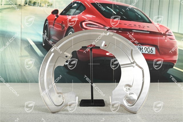 Rear axle disc brake protective plate, R