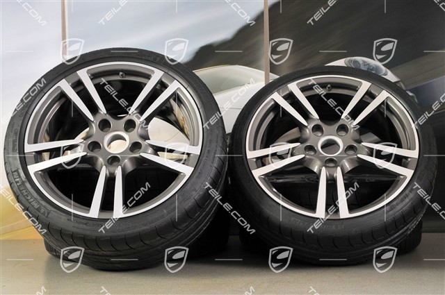 19-inch Turbo-II summer wheel set, wheels 8,5J x 19 ET56 + 11J x 19 ET51 + NEW Michelin summer tyres 235/35R19 + 305/30R19, TPMS
