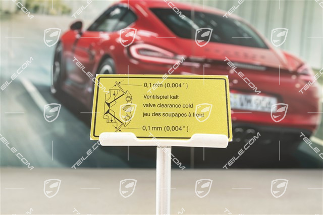 Klebeschild, Ventilspiel