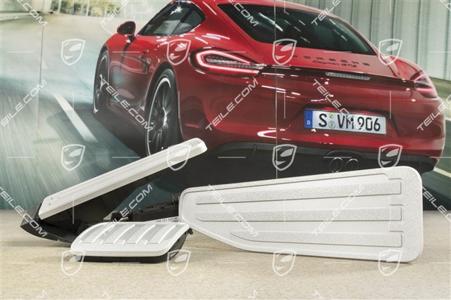 Pedal cap foot support set, Aluminium, PDK transmission