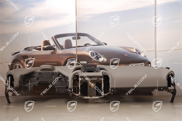 Dashboard trim, leatherette, platinum grey