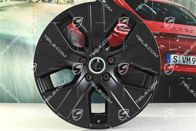 20-inch wheel rim Taycan Turbo Aero, 11J x 20 ET60, in black satin-mat