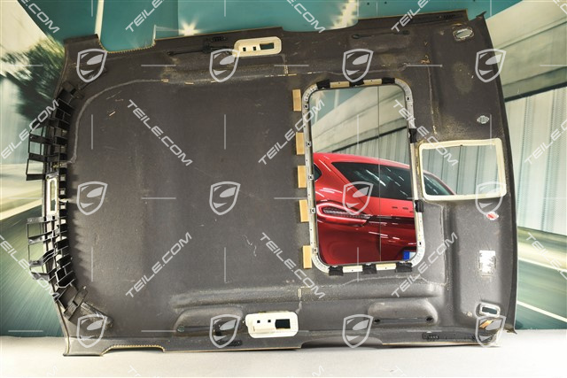 Dachverkleidung Alcantara, mit Löchern für Schiebedach, Parkassistent, schwarz