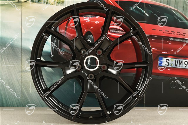 21-inch Rim Sport Turismo GTS / RS Spyder Design, 11,5J x 21 ET66, in black satin-mat