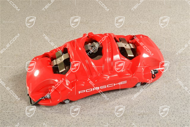 Brake calliper, Red, front axle, R