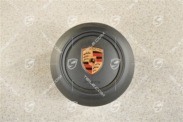 Airbag unit steering wheel, Black band, leatherette, black