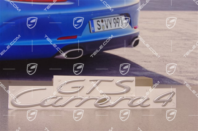 Emblemat Carrera 4 GTS, Srebrny