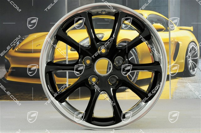18" Felga GT3 2004, 8,5J x 18 ET40, do GT3/GT2 facelift, ramiona felgi czarne/połysk