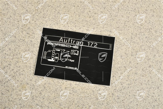 GT3 / GT3RS, Notice sticker, Oil level