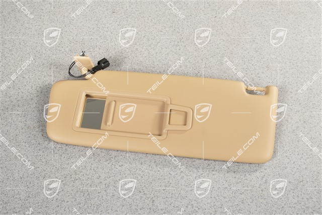 Sonnenblende, mit Spiegel und Leuchte, Luxorbeige, L