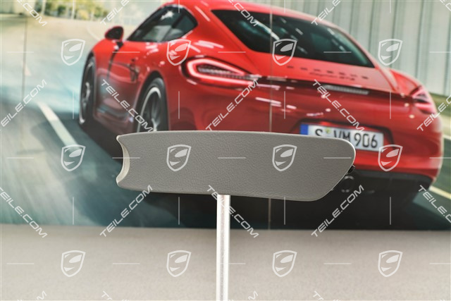 Abdeckung, Handbremshebel, Leder, Steingrau