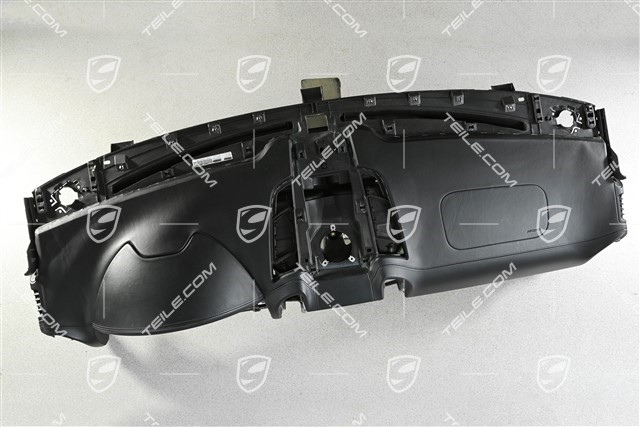 Dashboard trim, leather, black, (damaged leather)