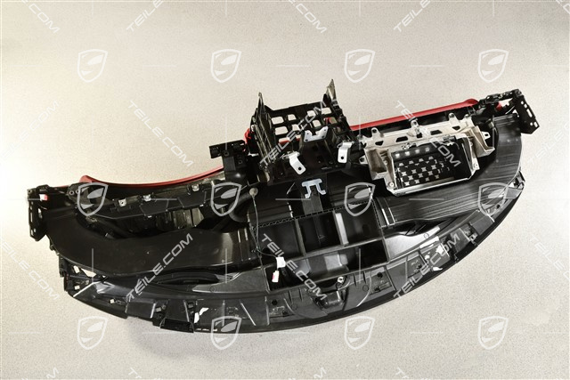 Konsola / deska rozdzielcza, część górna, skóra, czerwona Bordeaux Red