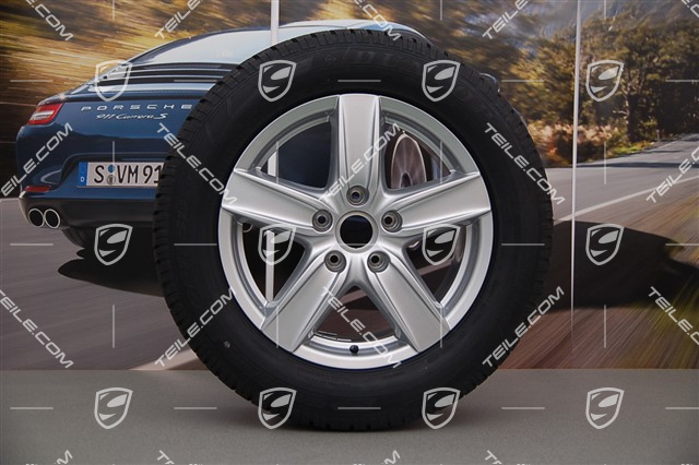 18" Cayenne S III Winterräder Satz, 4x Felgen 8 J x 18 ET 53 + 4x Dunlop Winterreifen 255/55 R 18 109V XL M+S, ohne RDK-Sensoren