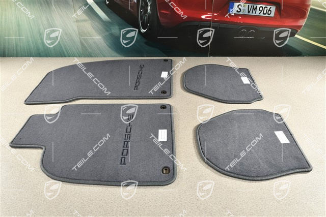 Zestaw dywaników welurowych, niebieskie