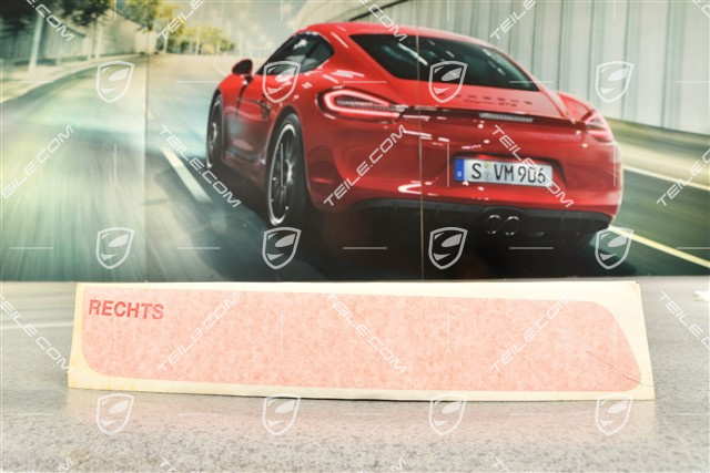 GT3 Dekorfolie / Dekorstreifen, Seitlich, Hinten, Orange, R