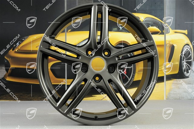 20" Felgensatz Panamera Turbo, 9,5J x 20 ET71 + 11,5J x 20 ET68, in Platinum Seidenmatt