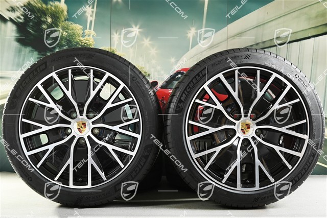 20" koła letnie Turbo S Aero Design, komplet, felgi 9J x 20 ET54 + 11J x 20 ET60, opony letnie Michelin 245/45 R20 + 285/40 R20