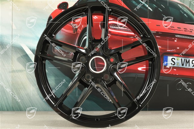 19-inch wheel, Panamera Turbo II, 9J x 19 ET 60, black high gloss