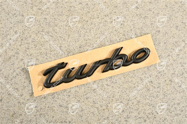 Coupe, Schriftzug / Abzeichen / Emblem Aufkleber TURBO Seidenglanz Schwarz