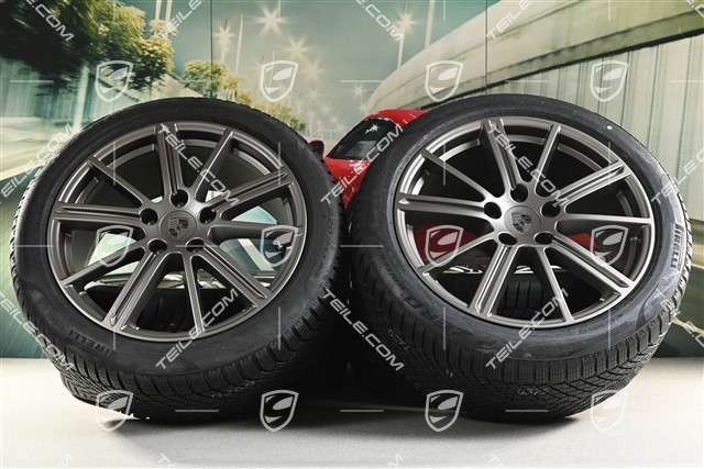 20-inch Panamera Turbo Winter wheel set, wheel rims 9,5J x 20 ET71 + 10,5J x 20 ET71 + NEW Pirelli winter tyres 275/40 R20 + 315/35 R20, Turbonit