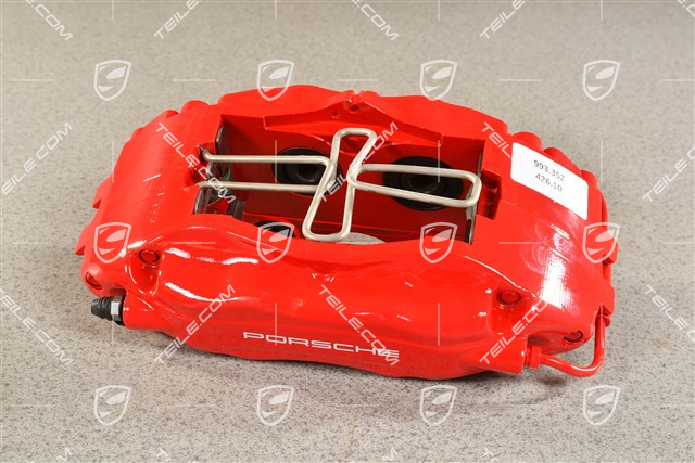 Fixed calliper without pads, Turbo / Carrera4S / Carrera2S, red, R