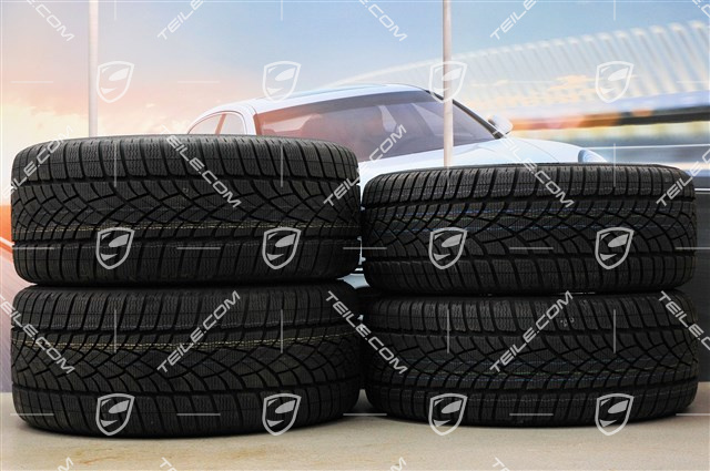 18" Boxster Winterräder Satz, 8J x 18 ET57 + 9J x 18 ET47 + Winterreifen Dunlop 235/45 R18 + 265/45 R18, mit RDK-Sensoren