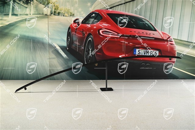 Rear spoiler lip, Tear-off edge for rear spoiler, Coupe, Black glossy