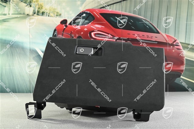 Glove compartment, damaged Alcantara