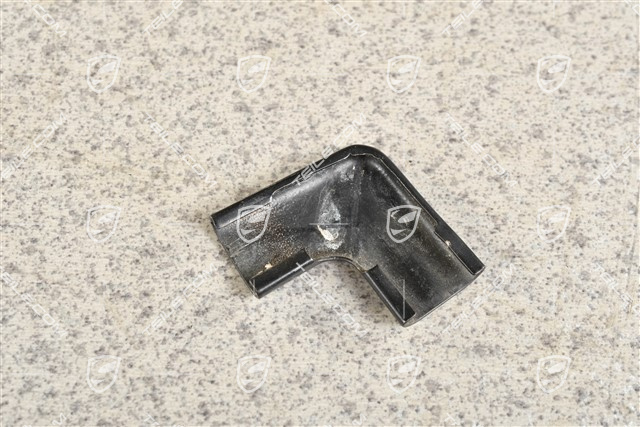 Plastic trim piping connecting piece, Upper, Black, L=R