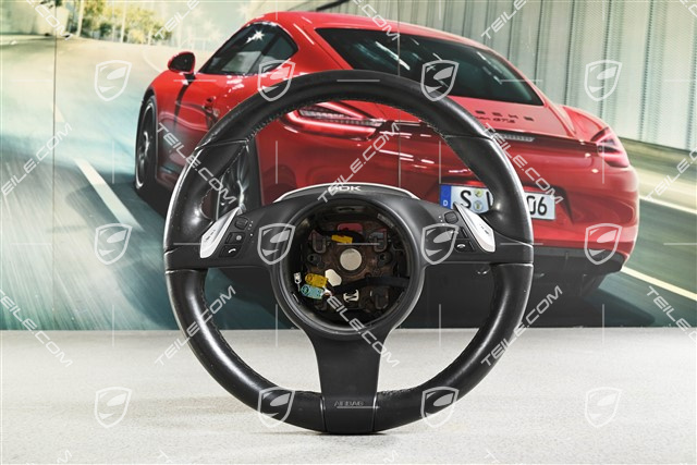 Multifunction steering wheel, black, sport chrono, (damaged leather)