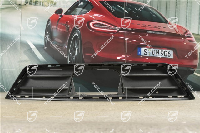 Front bumper Grille centre / middle with ACC, Black matte
