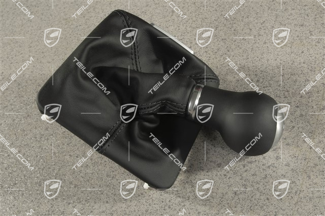 Shift lever / gearshift knob, Black Leather, 6-speed manual transmission