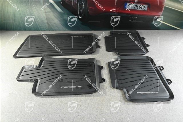 Allwetter Gummi-Fußmatten - Satz, schwarz