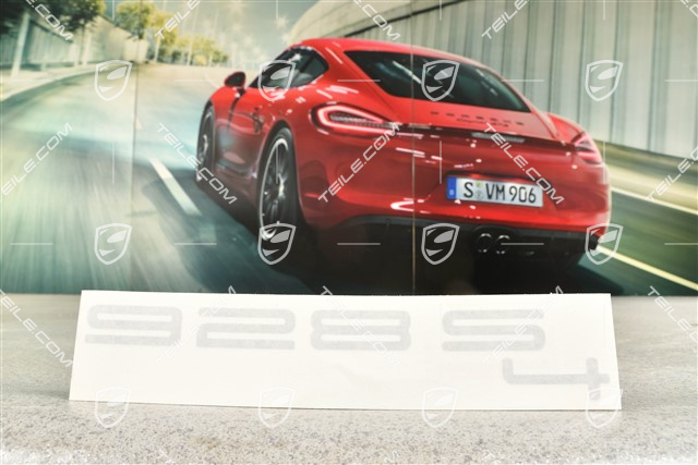 Schriftzug / Logo / Aufkleber 928 S4, Hellgrau