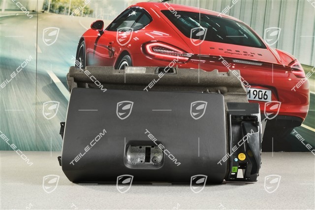 Handschuhkasten, Leder, schwarz, komplett, RHD