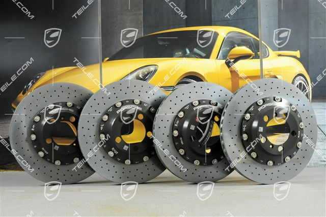 PCCB Ceramic brake disc set, 2x front + 2x rear, 991 GT3/GT3RS/GT2RS
