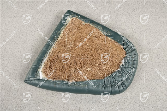 Notsitzkissen, Raffleder, Cedargrün, R