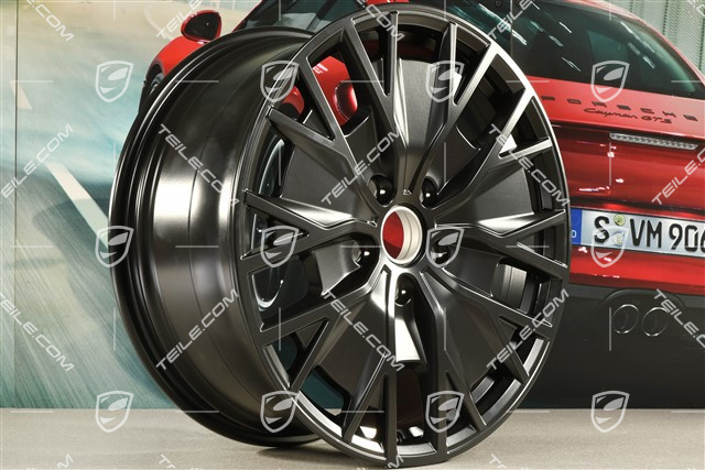 20" Felge Taycan Turbo S Aero Design, 9J x 20 ET54, in Schwarz Seidenmatt