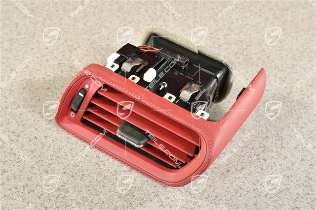 Side Air vent, galvano silver, bordeauxred, L