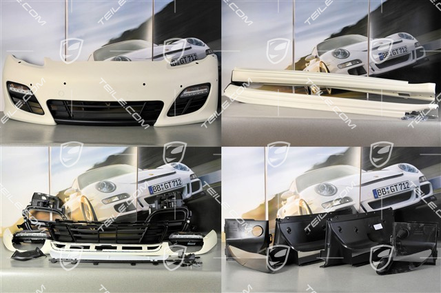 Sport Design Paket, Aero Kit Satz: Stoßstange vorne + Heckschürze Unterteil, mit Schwellerblenden Satz, für Panamera Diesel