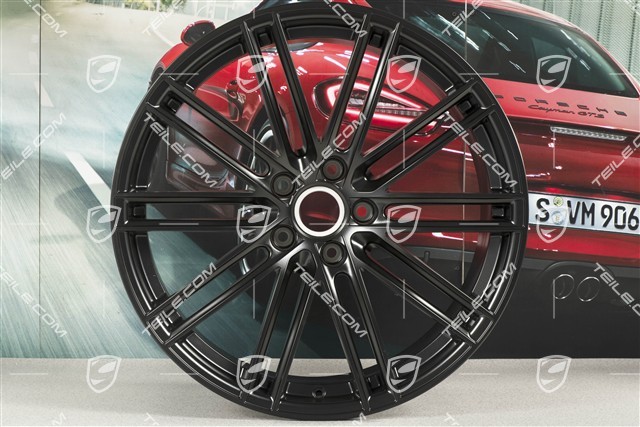 22-inch wheel rim, Turbo IV, 10J x 22 ET48, black satin-mat