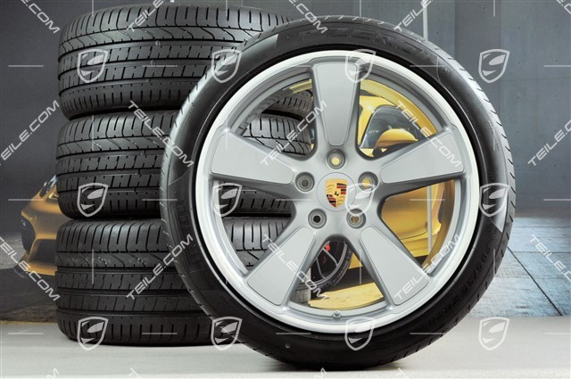 20" Sport Classic summer wheels set,GT-Silber metalic,  rims 9,5J x 20 ET65 + 11,5 x 20 ET63 + NEW Michelin summer tyres 255/40 ZR20 + 295/35 ZR20, without TPM