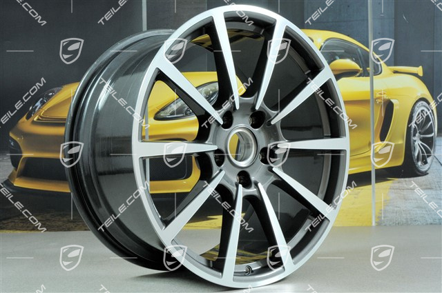 20" Komplet felg Carrera Classic, 8J x 20 ET57 + 10J x 20 ET45, ciemny tytan