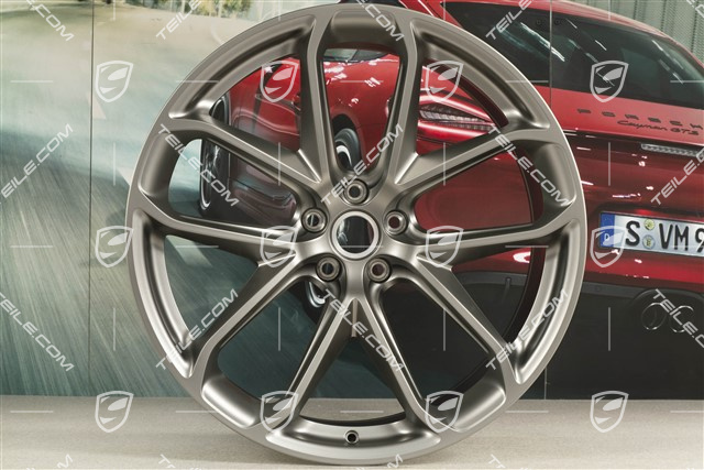 21" komplet felg GT Design, 9,5J x 21 ET27 + 10J x 21 ET19, Platynowe półmat