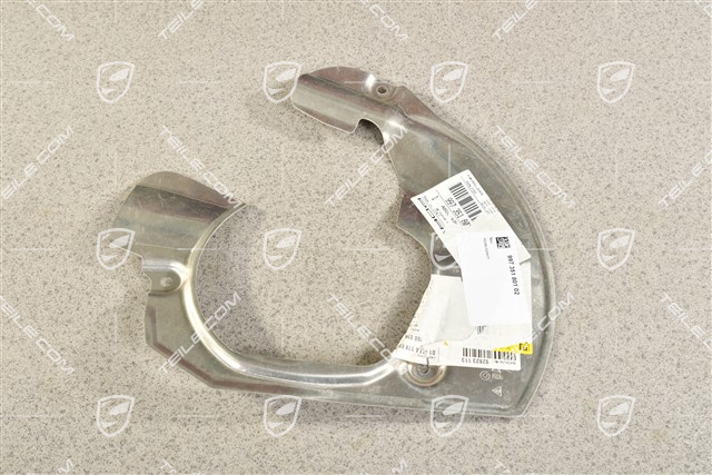 Front axle disc brake protective plate, L