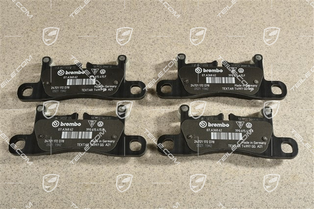 Komplet klocków hamulcowych, 18"/19", srebrny / czarny / czerwony zacisk, L+R