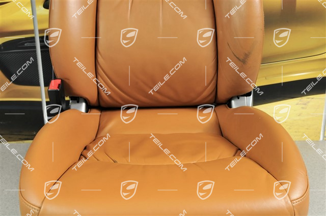 Seat, el. adjustable, Lumbar, leather, Natural Brown, without airbag, L